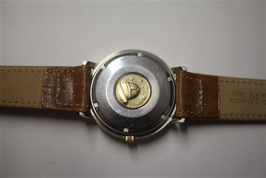 A gentlemans mid 1960s steel and gold plated Omega Seamaster Constellation automatic wrist watch,